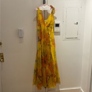 Staud Dandelion Organza Maxi Dress in Yellow
